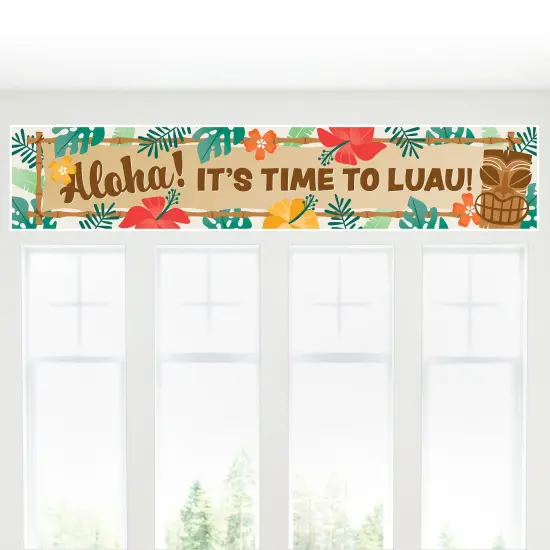 Big Dot of Happiness Tropical Luau - Hawaiian Beach Party Decorations Party Banner {6}