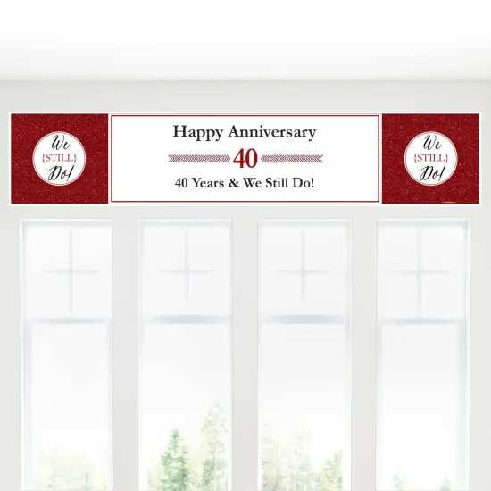 Big Dot of Happiness We Still Do - 40th Wedding Anniversary Party Decorations Party Banner {6}