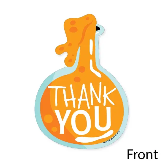 Big Dot of Happiness Scientist Lab - Shaped Thank You Cards - Baby Shower or Birthday Party Thank You Note Cards with Envelopes -Set of 12 {4}
