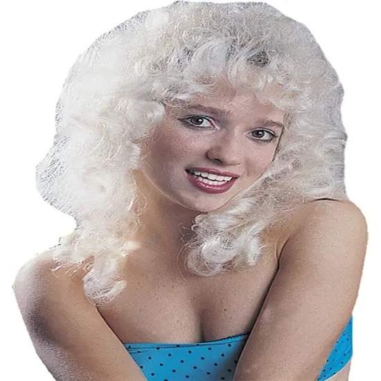 Blonde Curly Party Wig Costume Accessory {1}