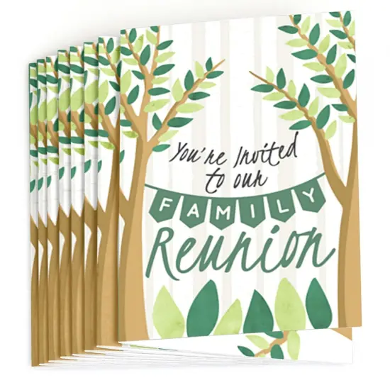 Big Dot of Happiness Family Tree Reunion - Fill In Family Gathering Party Invitations (8 count) {3}