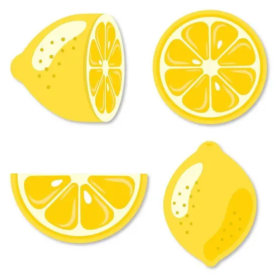Big Dot of Happiness So Fresh - Lemon - DIY Shaped Citrus Lemonade Party Cut-Outs - 24 Count {1}