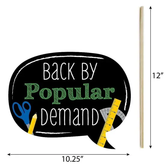 Big Dot of Happiness Funny Classic Back to School - First Day of School Decorations and Photo Booth Props Kit - 10 Piece {6}