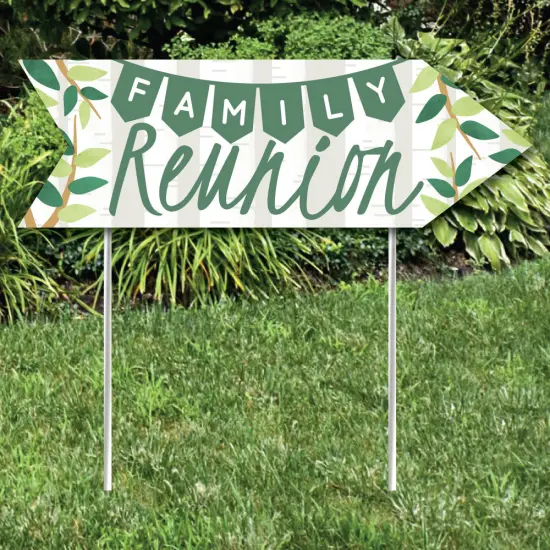 Big Dot of Happiness Family Tree Reunion - Family Gathering Party Sign Arrow - Double Sided Directional Yard Signs - Set of 2 {3}