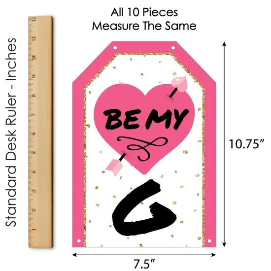 Big Dot of Happiness Be My Galentine - Hanging Vertical Paper Door Banners - Galentine's & Valentine's Party Wall Decoration Kit - Indoor Door Decor {7}
