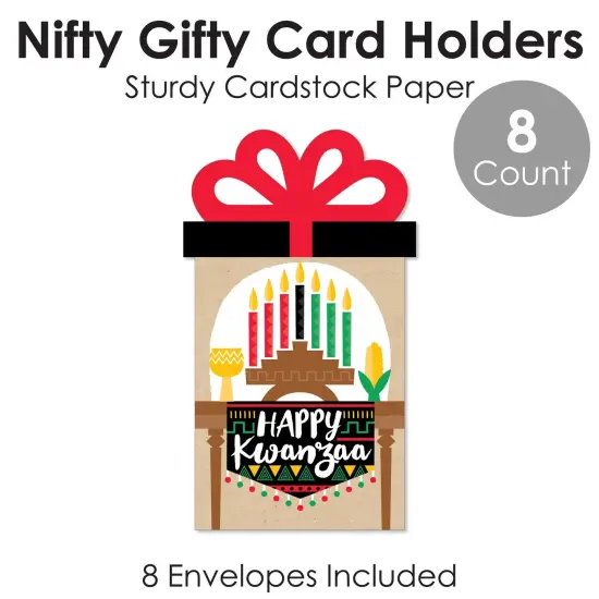 Big Dot of Happiness Happy Kwanzaa - Heritage Holiday Party Money and Gift Card Sleeves - Nifty Gifty Card Holders - Set of 8 {6}