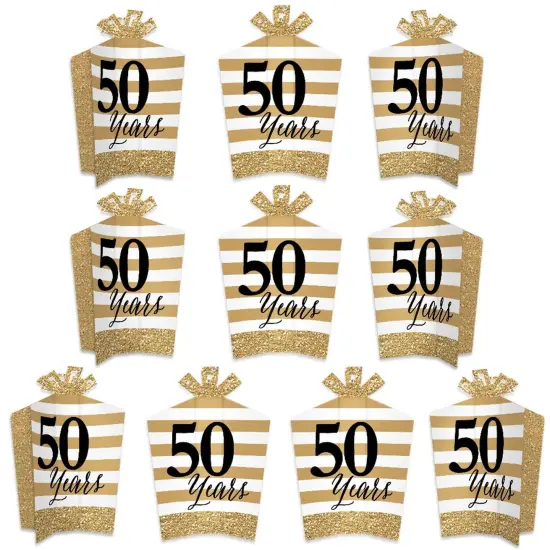 Big Dot of Happiness We Still Do - 50th Wedding Anniversary - Table Decorations - Anniversary Party Fold and Flare Centerpieces - 10 Count {1}