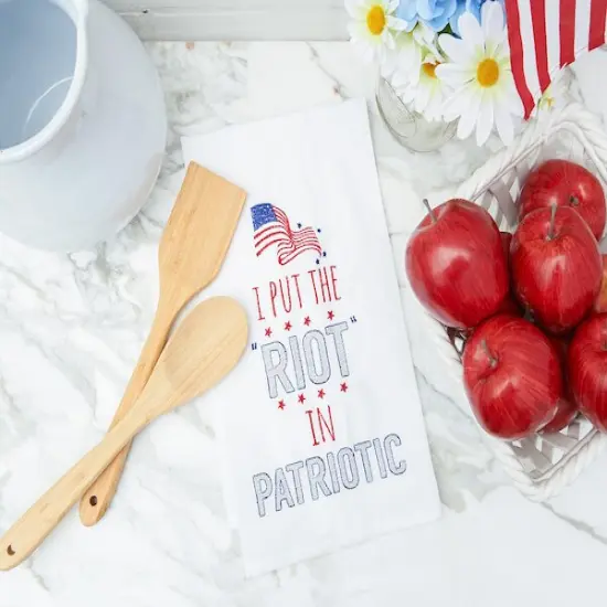 July 4th "Patriotic" Cotton Kitchen Dishtowel {4}