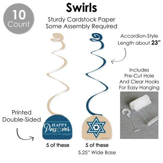 Big Dot of Happiness Happy Passover - Pesach Jewish Holiday Party Supplies Decoration Kit - Decor Galore Party Pack - 51 Pieces {6}