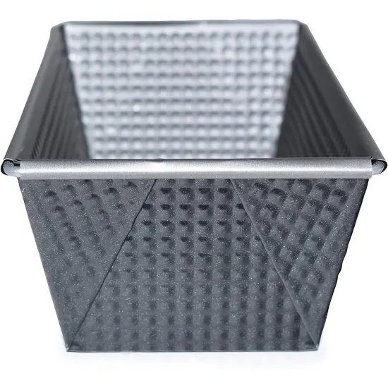 Norpro 8" Heavy Gauge Corrugated Nonstick Bread Pan Square Corner Tapered Side {6}