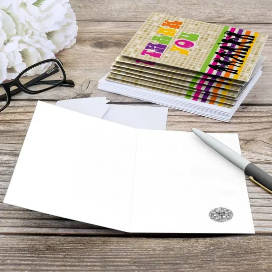 Big Dot of Happiness 70's Disco - 1970's Disco Fever Party Thank You Cards (8 count) {6}