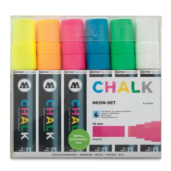 Molotow Chalk Marker - Neon Colors, Set of 6, 15 mm {1}