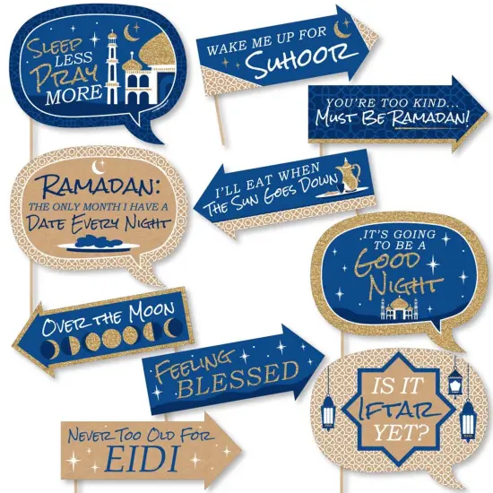 Big Dot of Happiness Funny Ramadan - Eid Mubarak Photo Booth Props Kit - 10 Piece {1}