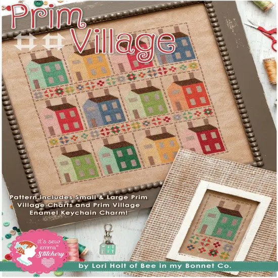 It's Sew Emma Cross Stitch Pattern-Prim Village By Lori Holt {1}