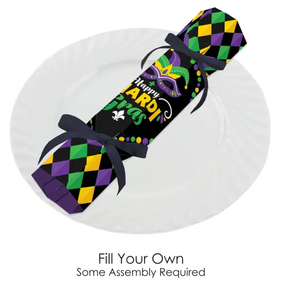 Big Dot of Happiness Colorful Mardi Gras Mask - No Snap Masquerade Party Table Favors - DIY Cracker Boxes - Set of 12 {3}