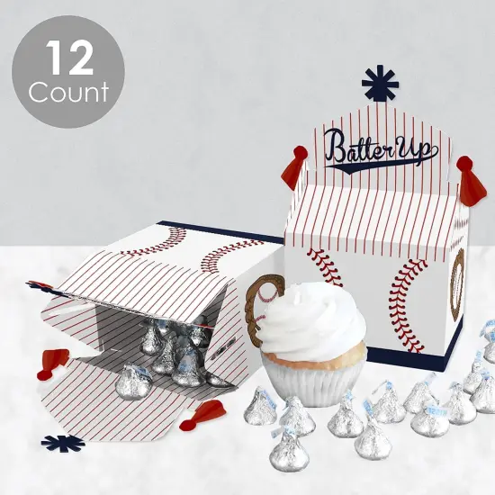Big Dot of Happiness Batter Up - Baseball - Treat Box Party Favors - Baby Shower or Birthday Party Goodie Gable Boxes - Set of 12 {4}