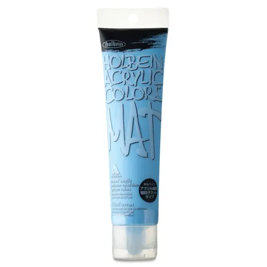 Holbein Mat Acrylic - Aqua Blue, 110 ml tube {1}