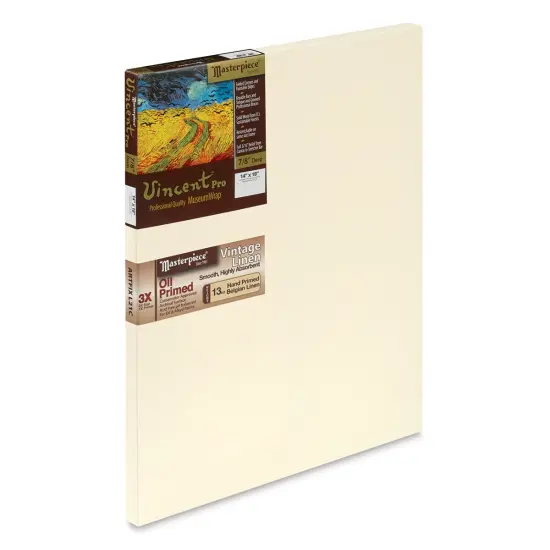 Masterpiece Vincent Pro Artfix Linen Canvas - 14" x 18", Oil Primed {1}