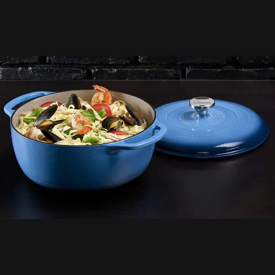 Lodge Enameled 6qt Dutch Oven - Blue {6}