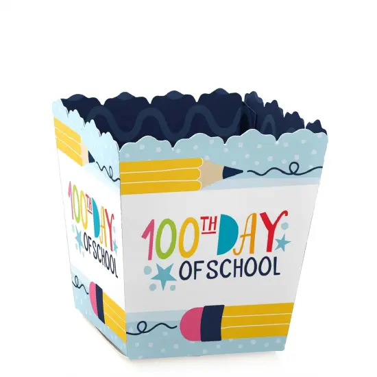 Big Dot of Happiness Happy 100th Day of School - Party Mini Favor Boxes - 100 Days Party Treat Candy Boxes - Set of 12 {1}