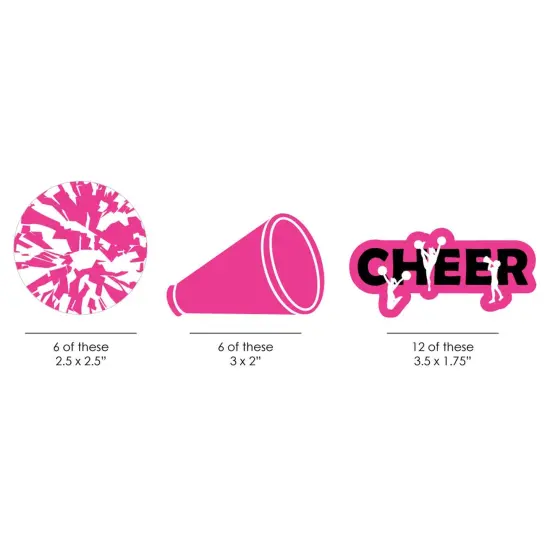 Big Dot of Happiness We've Got Spirit - Cheerleading - DIY Shaped Birthday Party or Cheerleader Party Cut-Outs - 24 Count {3}