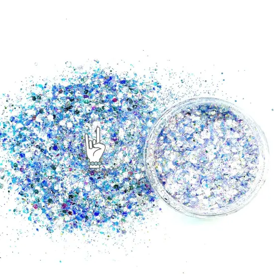 Like a Hurricane Resin Rockers Exclusive Glam Metal Pixie for Poxy Chunky Glitter Mix {1}