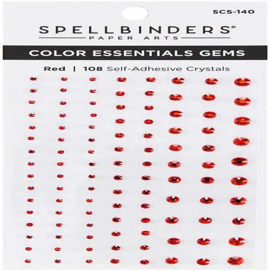 Spellbinders Color Essentials Gems 108/Pkg-Red Mix {1}
