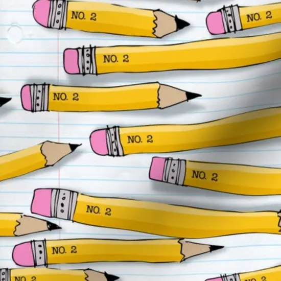 Various Fabrics by the Yard or Fat Quarter Student Teacher Pencil Notebook School Custom Printed Fabric by Spoonflower {7}