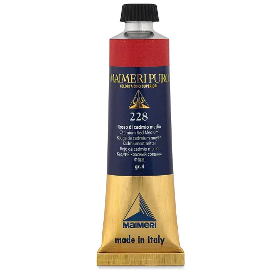 Maimeri Puro Oil Color - Cadmium Red Medium, 40 ml tube {1}