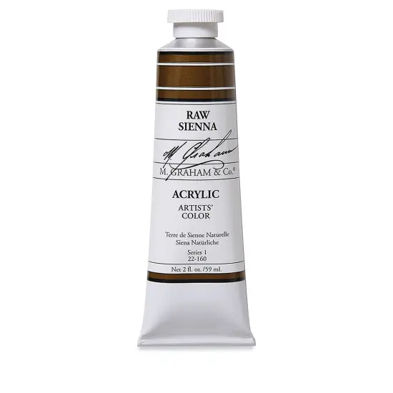 M. Graham Artists' Acrylics - Raw Sienna, 2 oz tube {2}