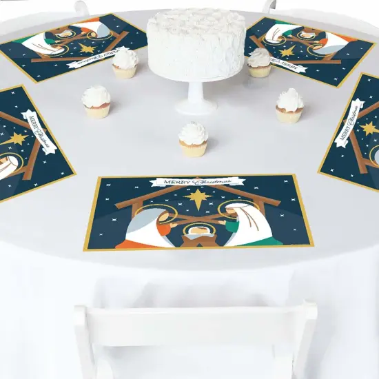 Big Dot of Happiness Holy Nativity - Paper Manger Scene Religious Christmas Coloring Sheets - Activity Placemats - Set of 16 {4}