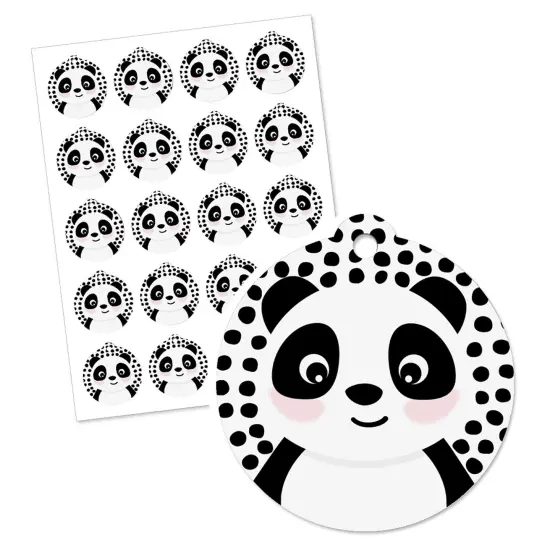 Big Dot of Happiness Party Like a Panda Bear - Baby Shower or Birthday Party Favor Gift Tags (Set of 20) {3}