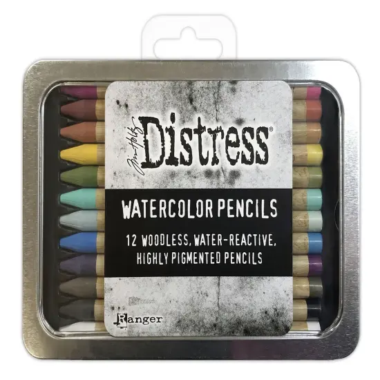 Tim Holtz Distress Watercolor Pencils 12/Pkg-Set 1 {1}
