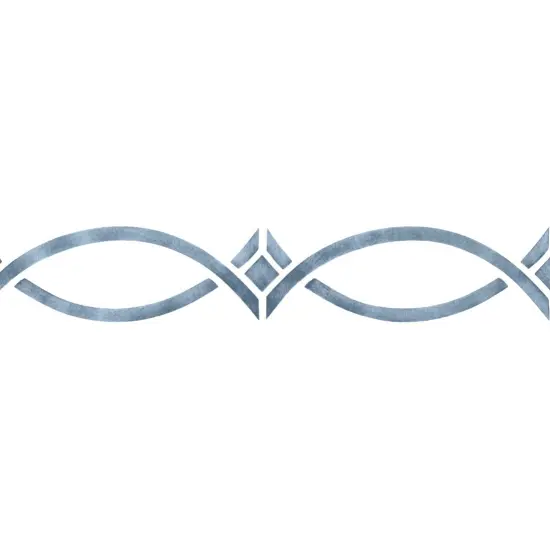 Small Twisty Wall Stencil | 604 by Designer Stencils | Reusable Stencils for Painting | Easy to Use & Clean Art Stencil Pattern | {2}