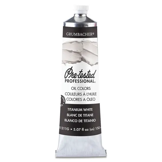Grumbacher Pre-Tested Artists' Oil Color - Titanium White, 5 oz tube {2}