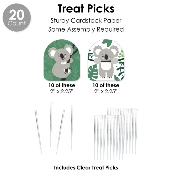 Big Dot of Happiness Koala Cutie - Bear Birthday Party and Baby Shower Favors and Cupcake Kit - Fabulous Favor Party Pack - 100 Pieces {7}