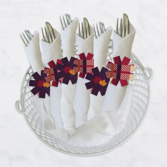 Big Dot of Happiness Friends Thanksgiving Feast - Friendsgiving Paper Napkin Holder - Napkin Rings - Set of 24 {4}