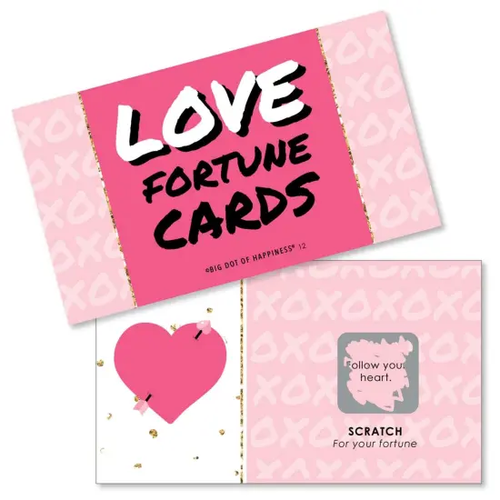 Big Dot of Happiness Be My Galentine - Galentine's and Valentine's Day Party Game Scratch Off Love Fortune Cards - 22 Count {1}