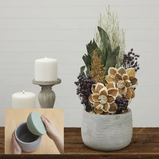 FloraCraft Floral Desert DryFoM Half Ball-3.8"X7.8" {5}