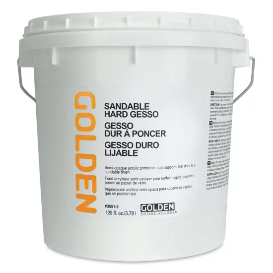 Golden Sandable Hard Gesso - Gallon tub {1}