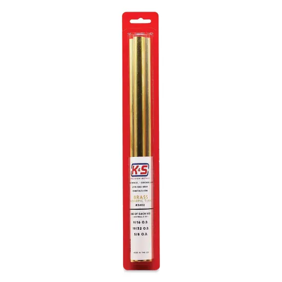 K&S Telescopic Tubing - Brass, Large Telescoping Tubing Assortment, Pkg of 3, 12" {1}
