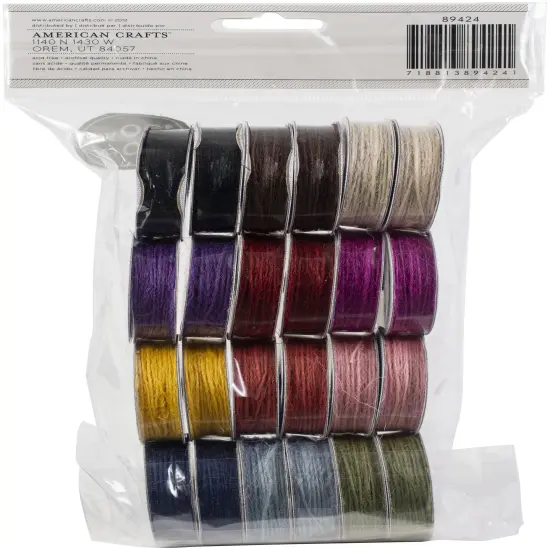 American Crafts Ribbon Value Pack 24/Pkg-Jute {3}