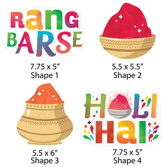 Big Dot of Happiness Holi Hai - Red and Orange Gulal Bowls Decorations DIY Festival of Colors Party Essentials - Set of 20 {7}