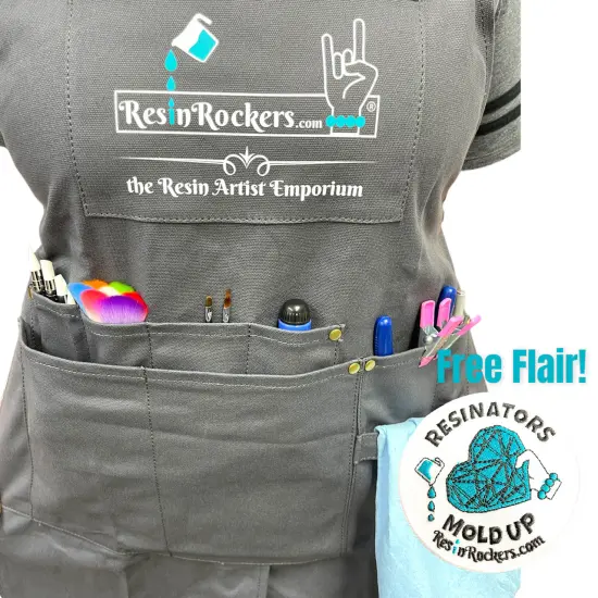 Exclusive Resin Rockers Heavy Duty Canvas Apron with Pockets and FLAIR {4}