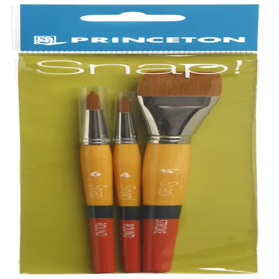 Princeton Snap! Brush Set 3/Pkg-Round 4, Round 6, Stroke 3/4" {1}