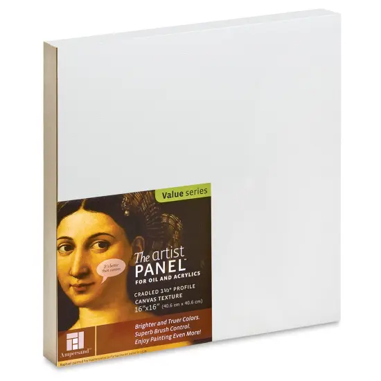 Ampersand Value Series Artist Panel - Textured, 16" x 16", 1-1/2" Cradle {1}