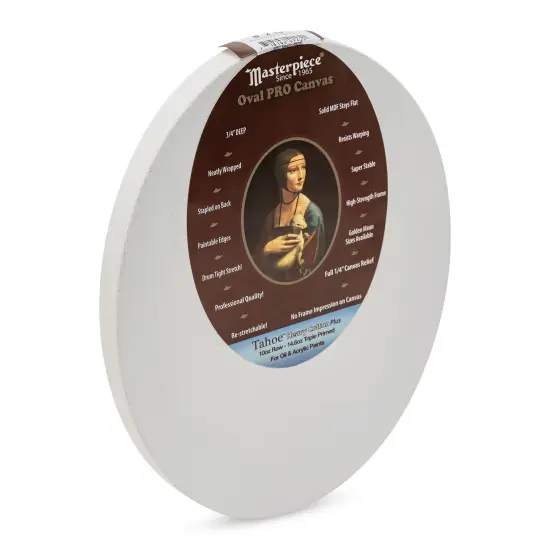 Masterpiece Pro Stretched Oval Canvas - 8" x 10", 3/4" Profile {1}
