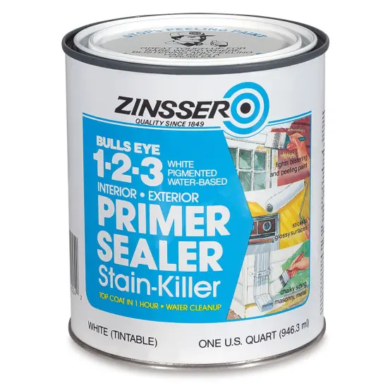 Bulls Eye 1-2-3 Latex Primer Sealer- Interior/Exterior, Quart {1}
