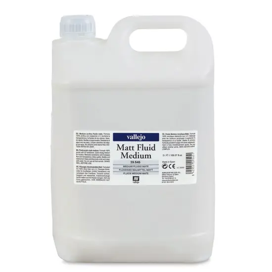 Vallejo Acrylic Fluid Medium - Matte, 5 Liter {2}