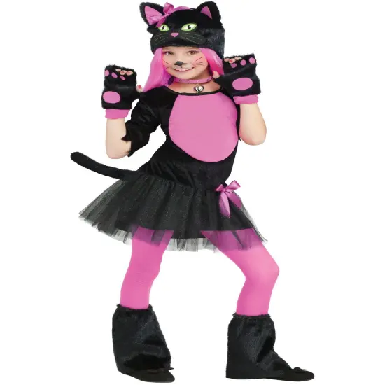 Black And Pink Miss Kitty Cat Girl's Costume {1}